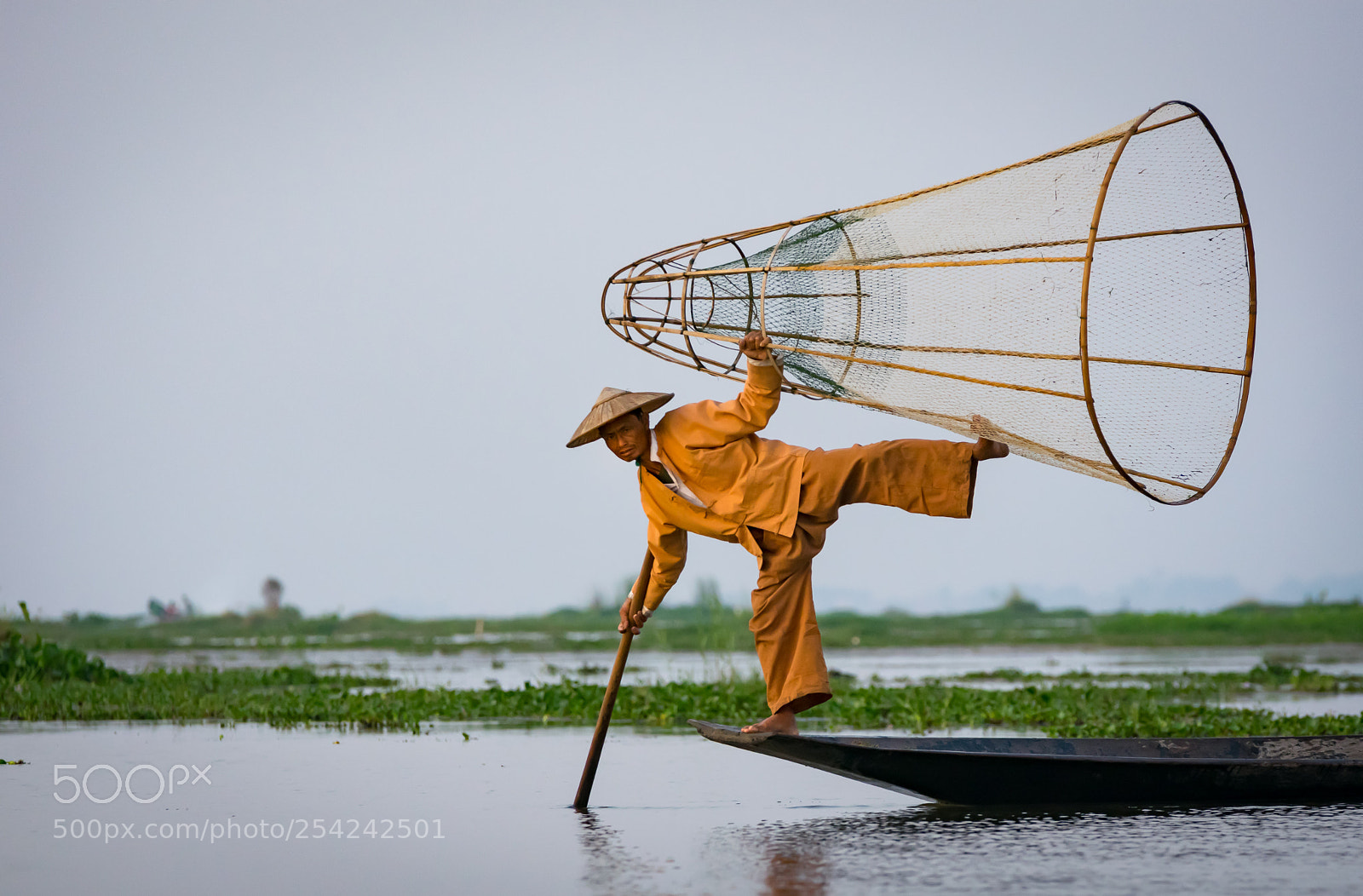 Nikon D5300 sample photo. Fisherman at inle lake photography