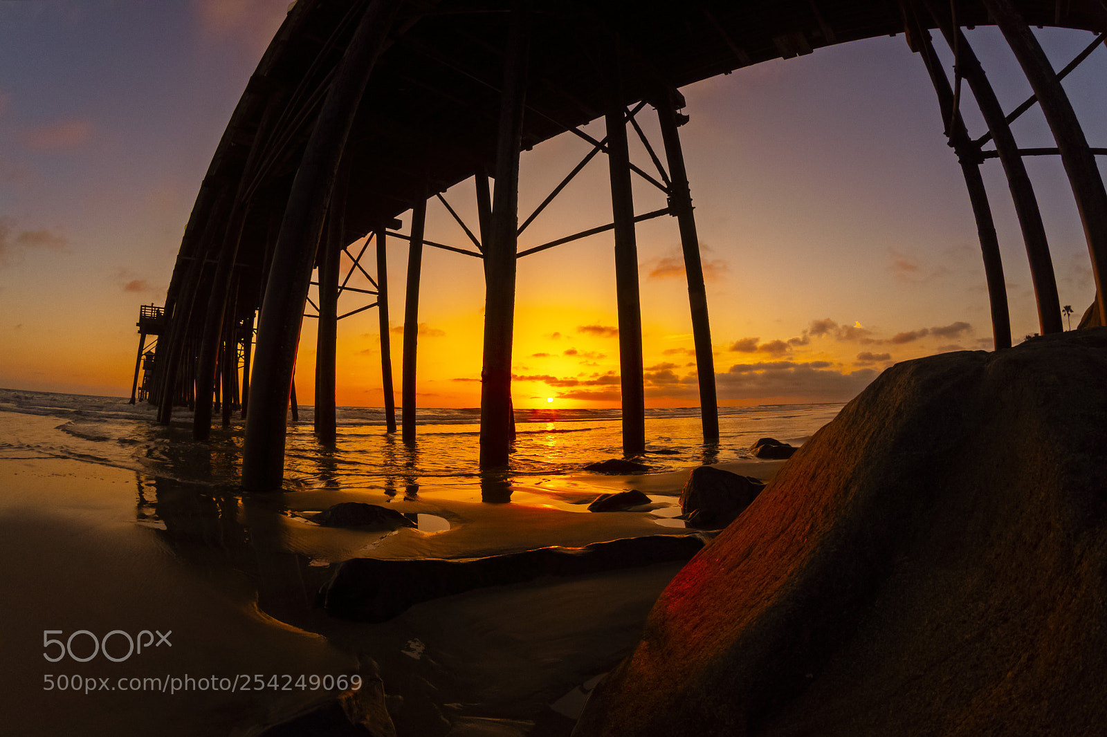 Nikon D500 sample photo. Sunset at oceanside pier photography