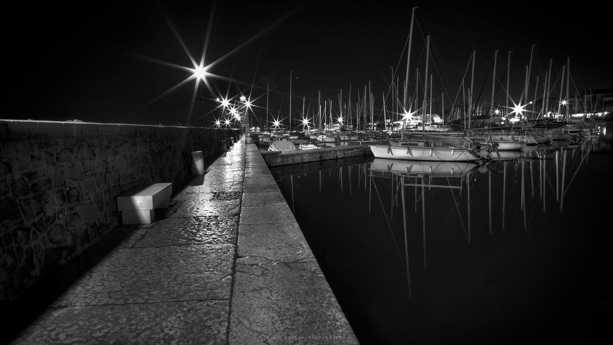 Hasselblad H6D-100C sample photo. Pier at night. photography