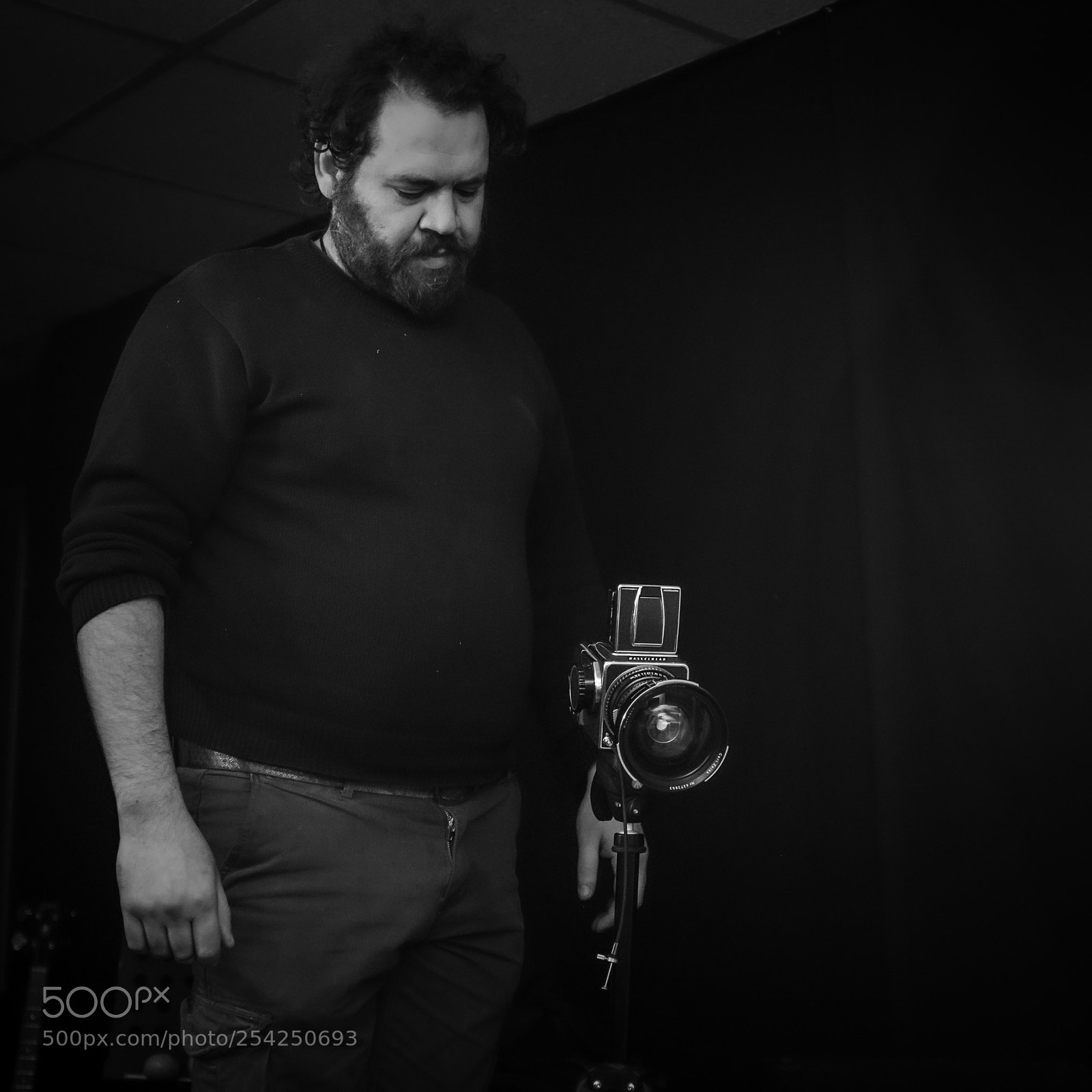 Fujifilm X100F sample photo. A man with hasselblad photography