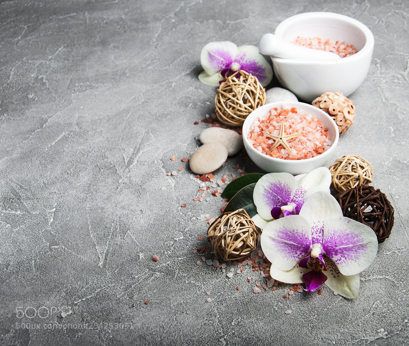 Nikon D90 sample photo. Spa concept with orchid photography
