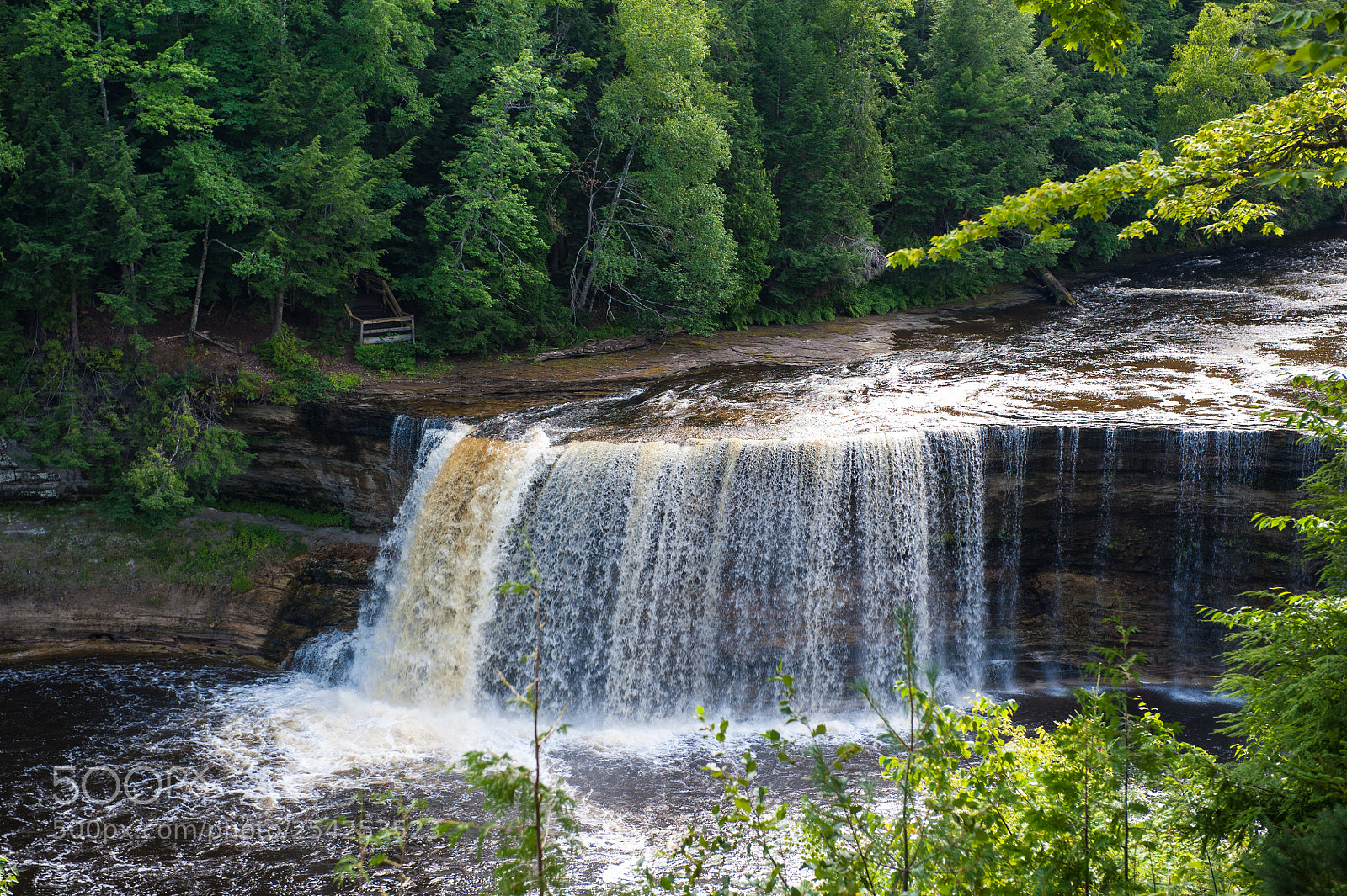 Nikon D700 sample photo. Tahquamenon falls, upper falls photography