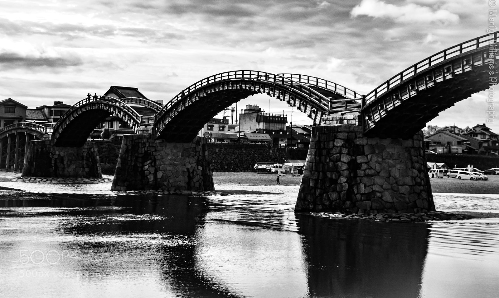 Nikon D5100 sample photo. Kintai bridge (b&w) photography