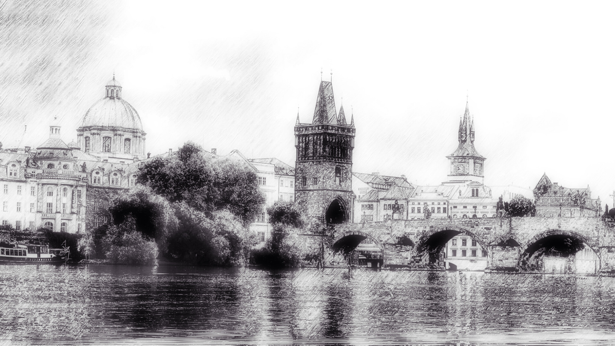 Pentax K-70 sample photo. Illusion of charles bridge photography