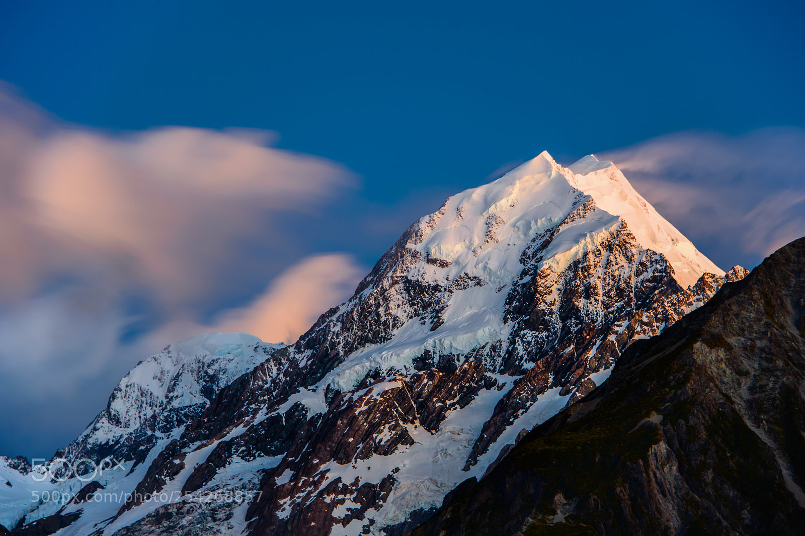 Nikon D800 sample photo. Mount cook glowing at photography