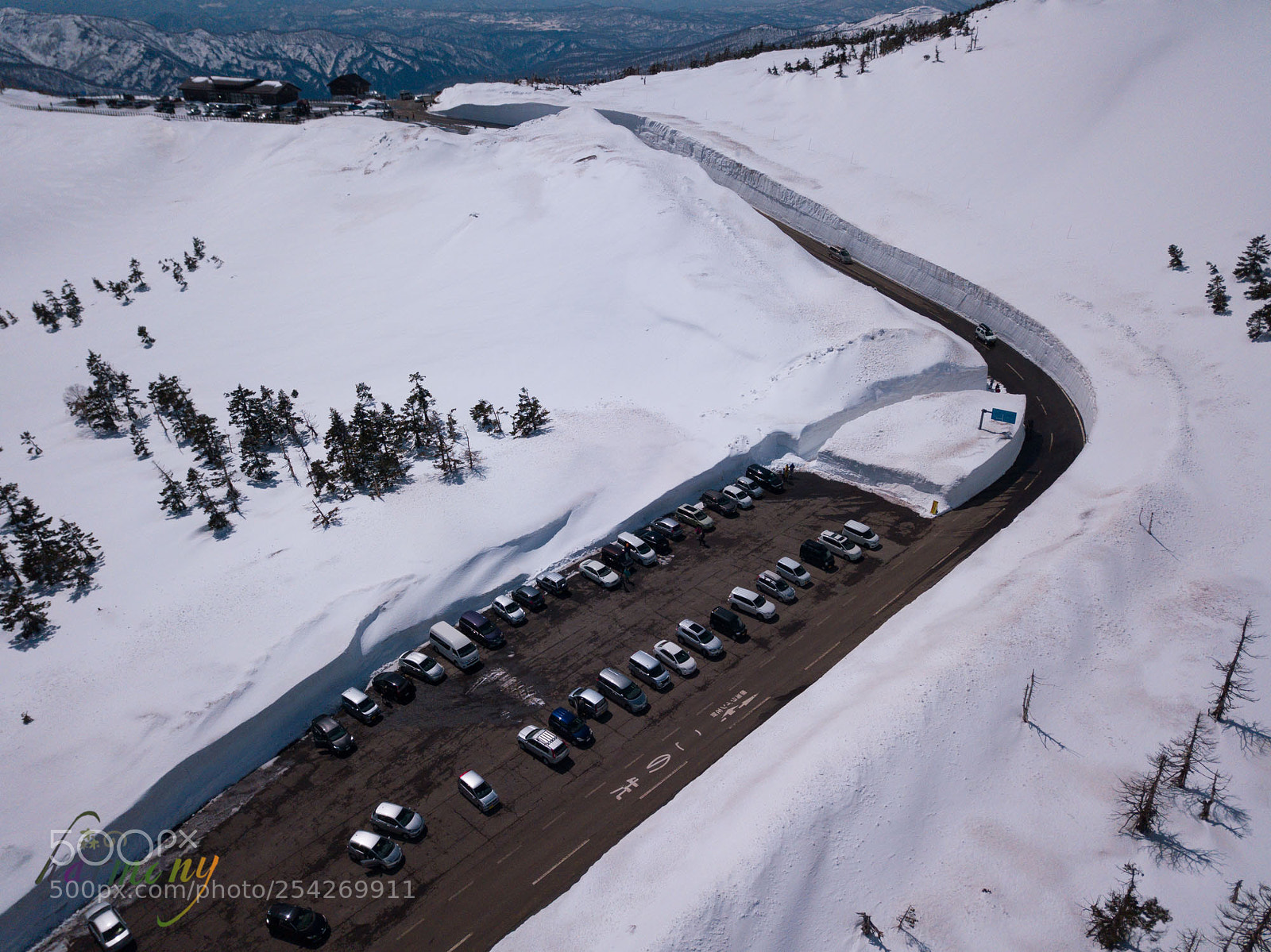 DJI FC220 sample photo. Pool for mountain ski photography