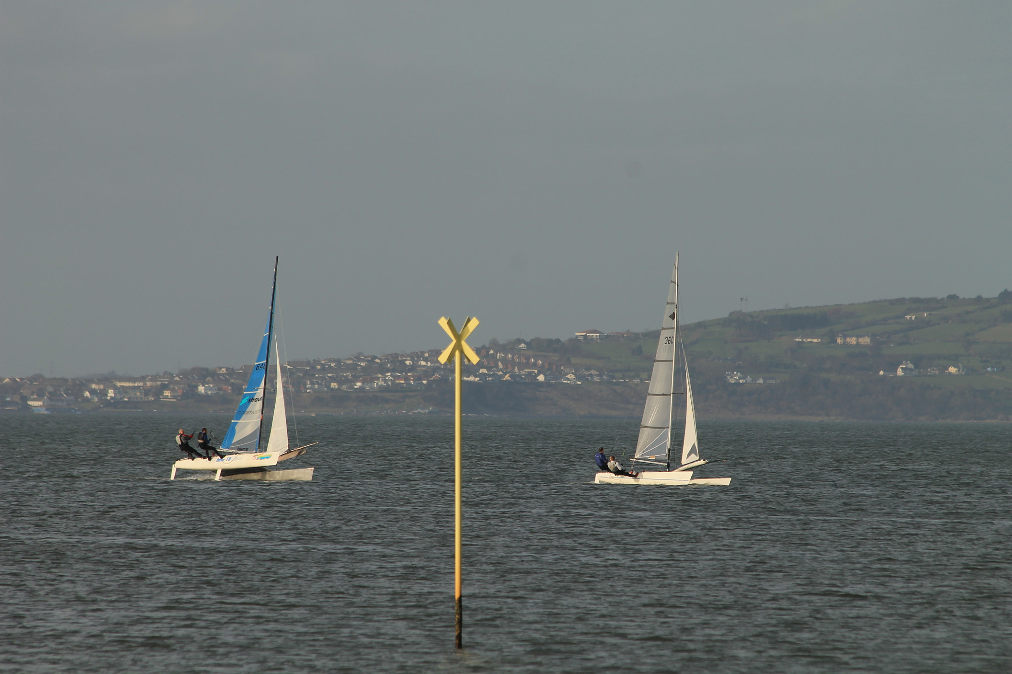 Canon EF 70-300mm F4-5.6 IS USM sample photo. Racing catamarans ballyholme photography