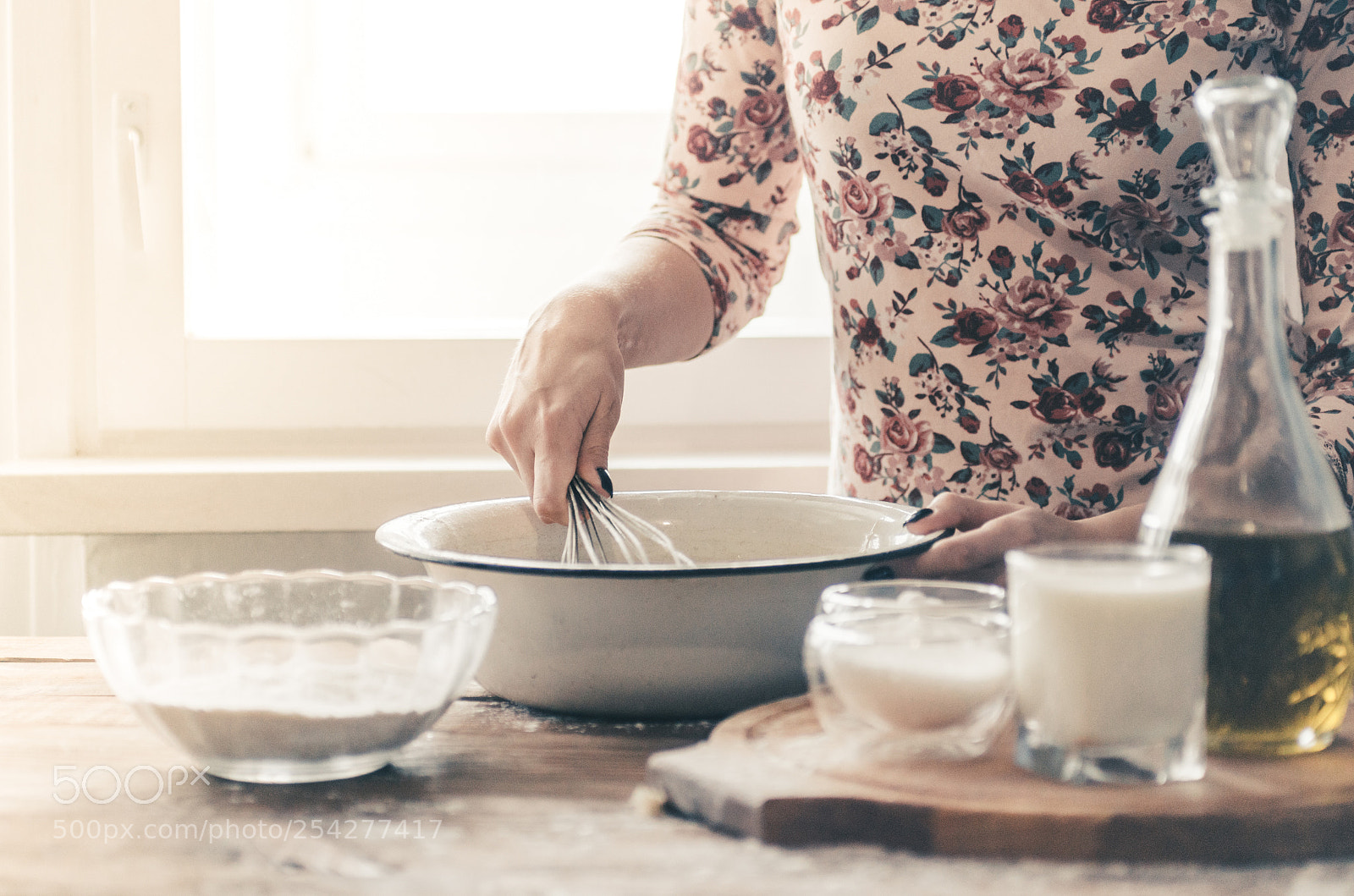 Nikon D7000 sample photo. Woman mixing batter photography