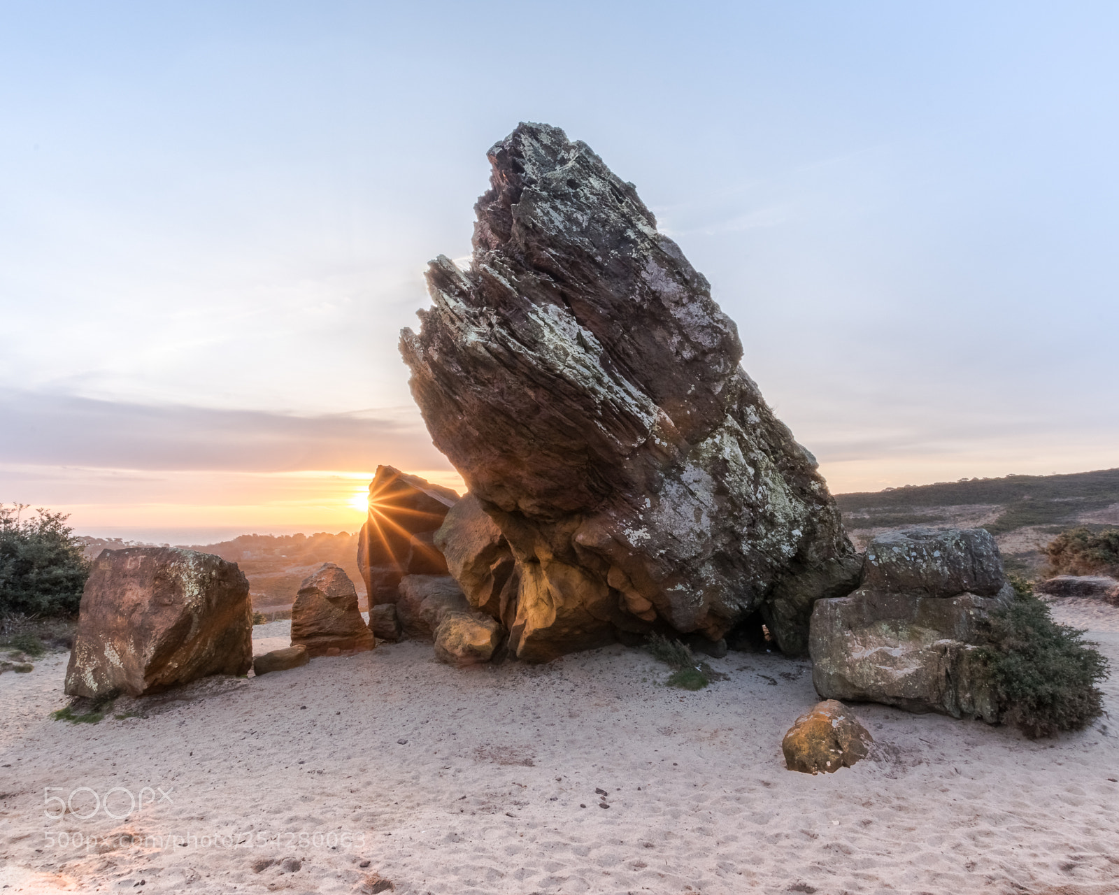 Nikon D500 sample photo. Sunrise at agglestone rock photography