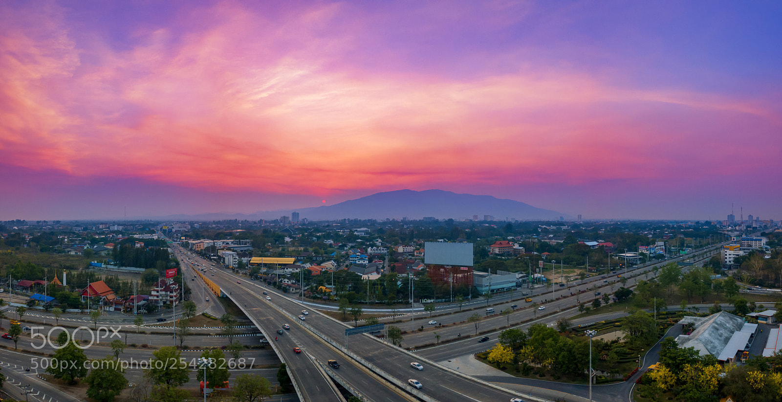 DJI FC220 sample photo. Chiang mai with sunset photography