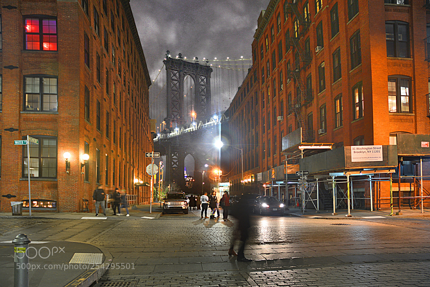 Nikon D3400 sample photo. Manhatten bridge at night photography