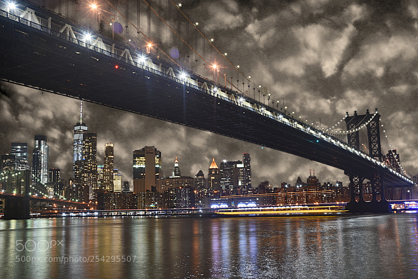 Nikon D3400 sample photo. Brooklyn briodge at night photography