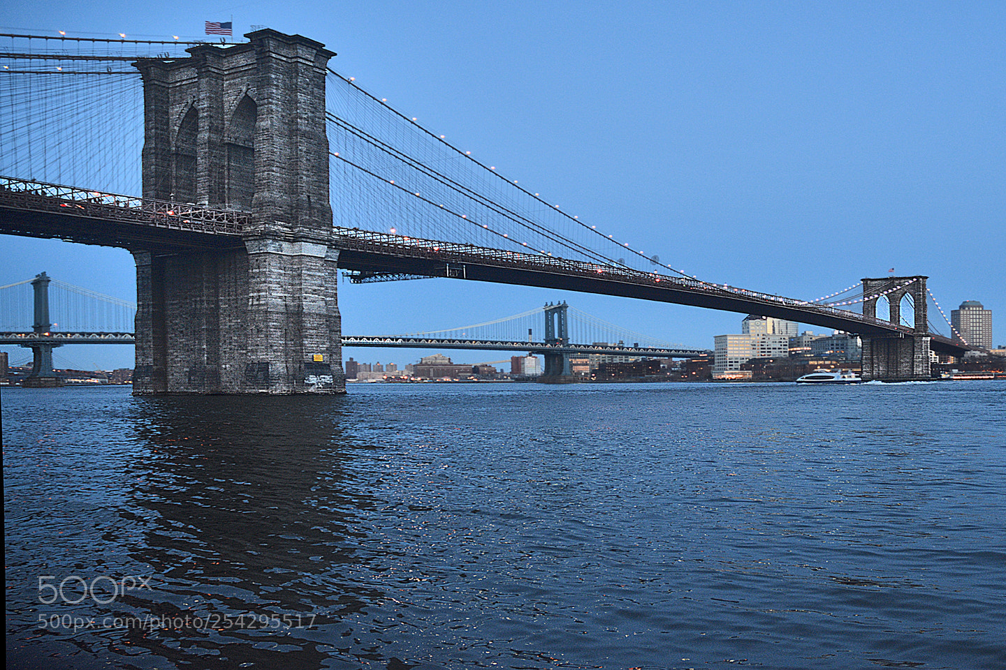 Nikon D3400 sample photo. Brooklyn briodge at night photography