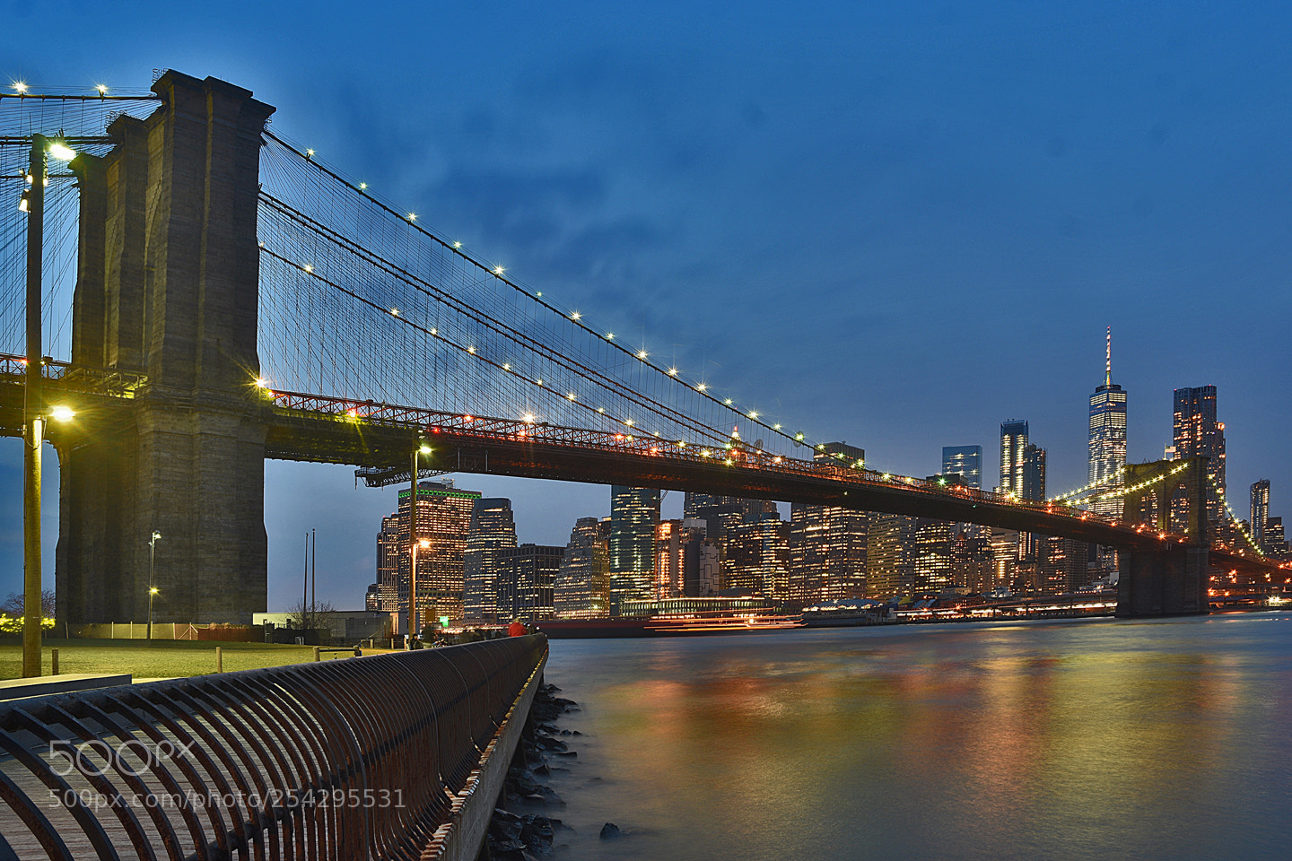 Nikon D3400 sample photo. Brooklyn briodge at night photography