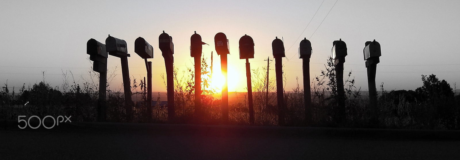 CASIO EX-Z1080 sample photo. Mailbox sunrise photography