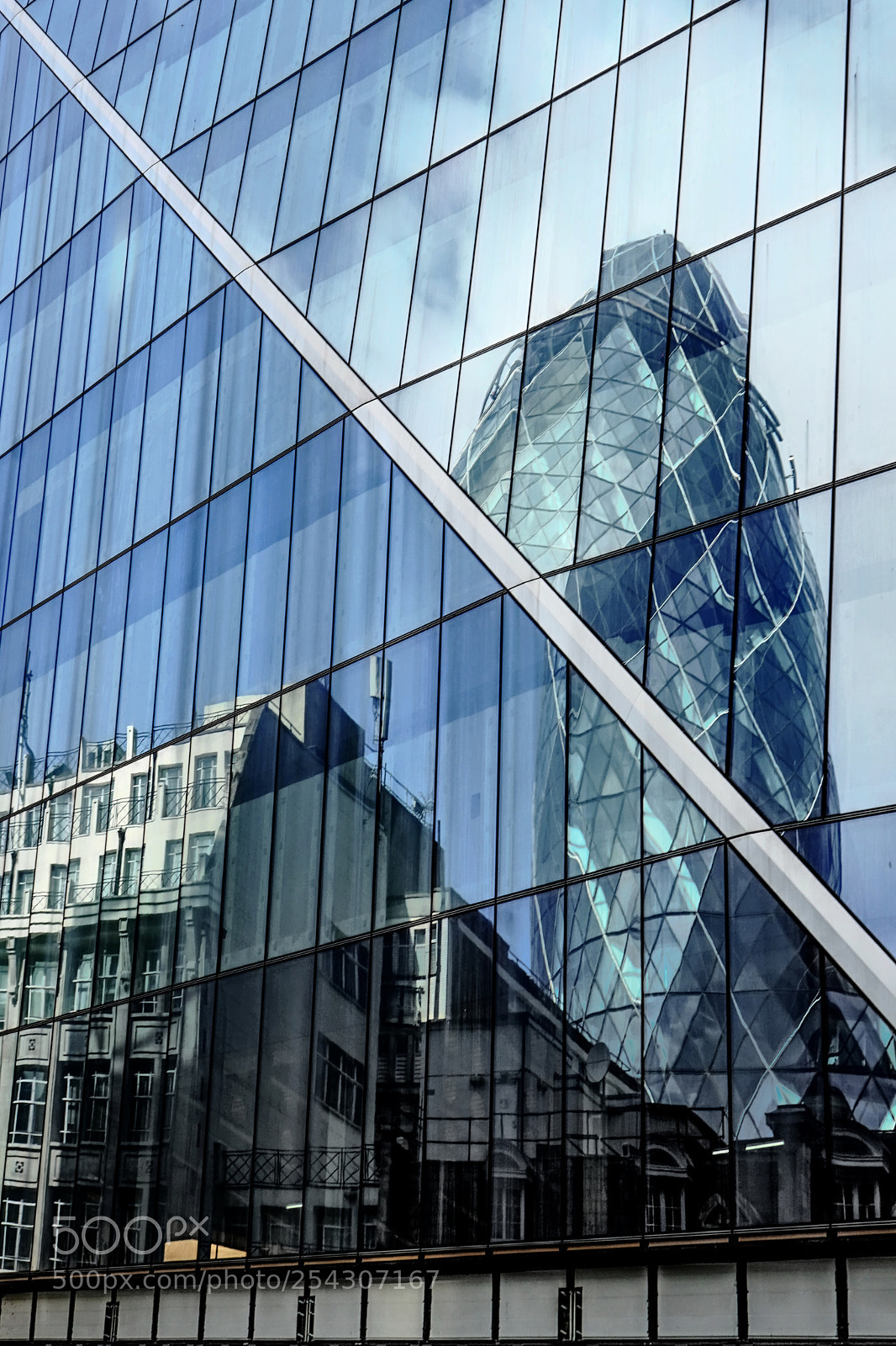 Sony a7 sample photo. City of london reflections photography