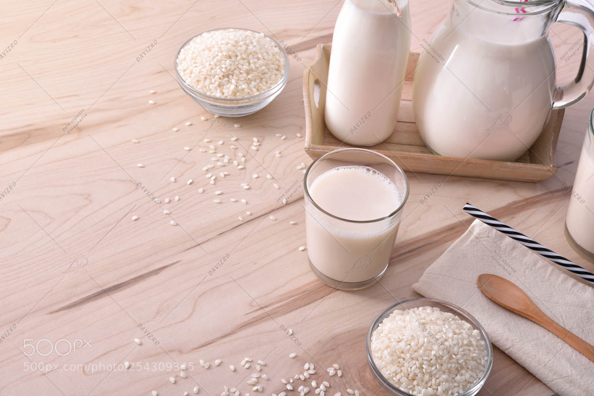 Nikon D810 sample photo. Rice drink in containers photography