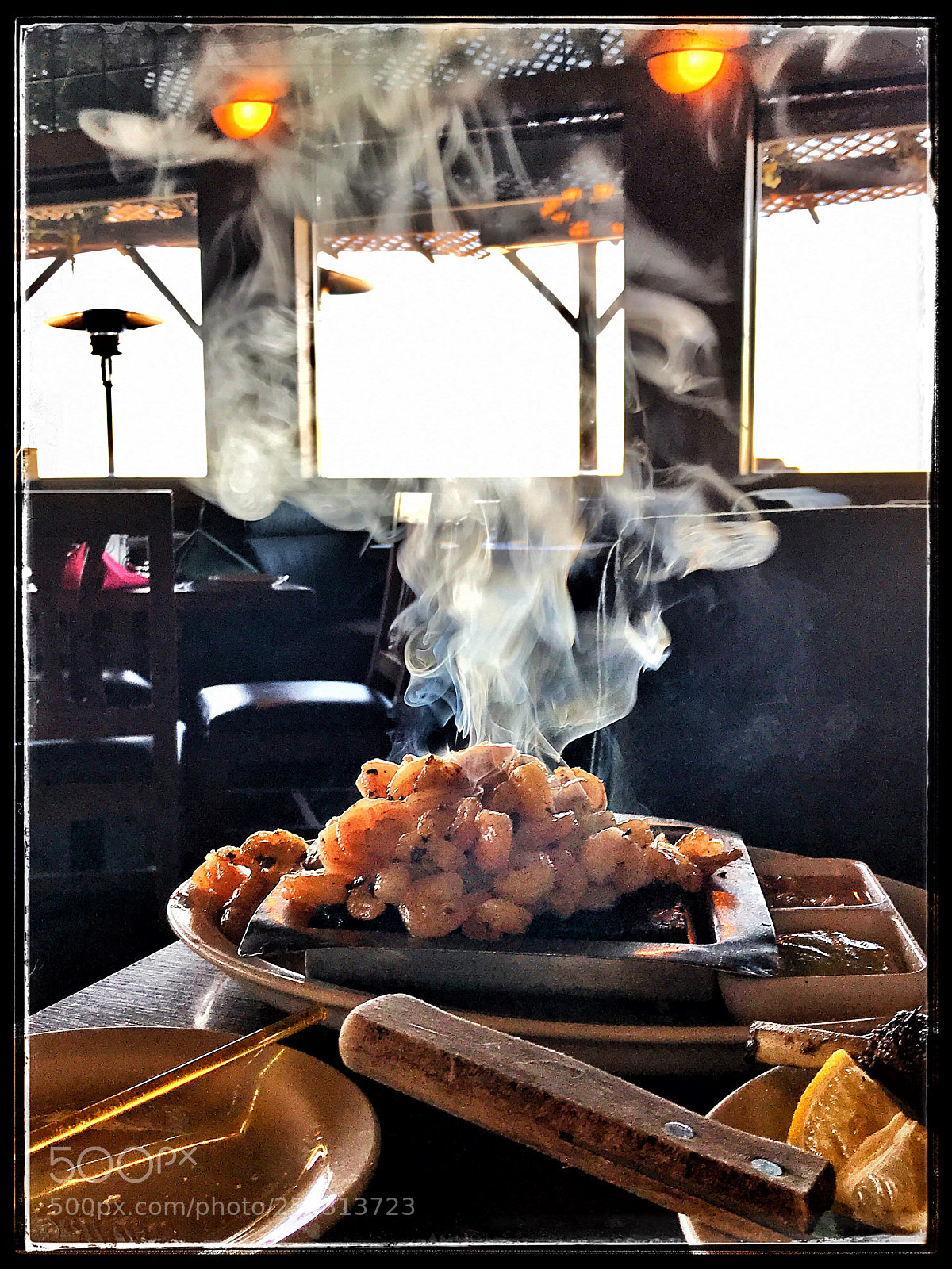 Apple iPhone 7 Plus sample photo. Sizzling shrimp photography