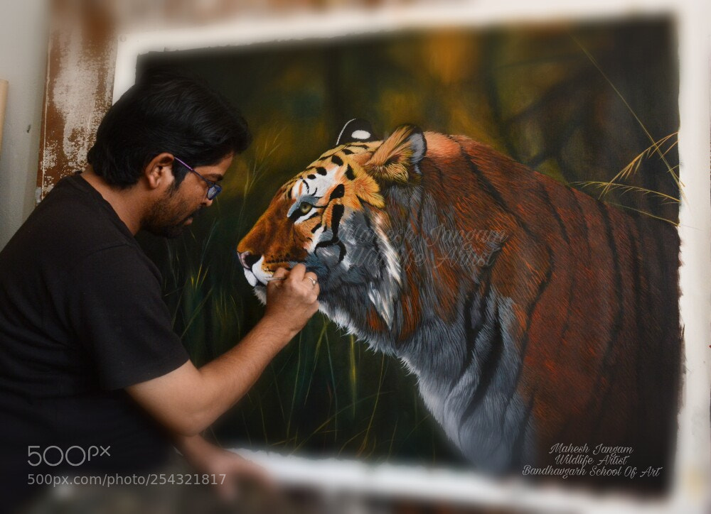 Nikon D3200 sample photo. Bheem tiger hero of photography