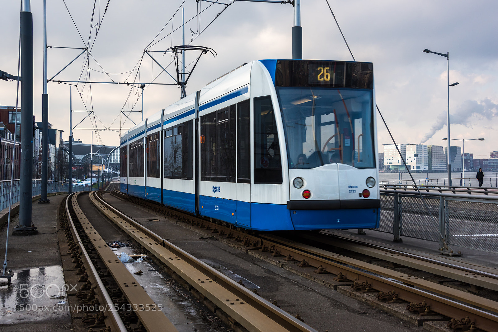 Nikon D810 sample photo. Tram in amsterdam photography