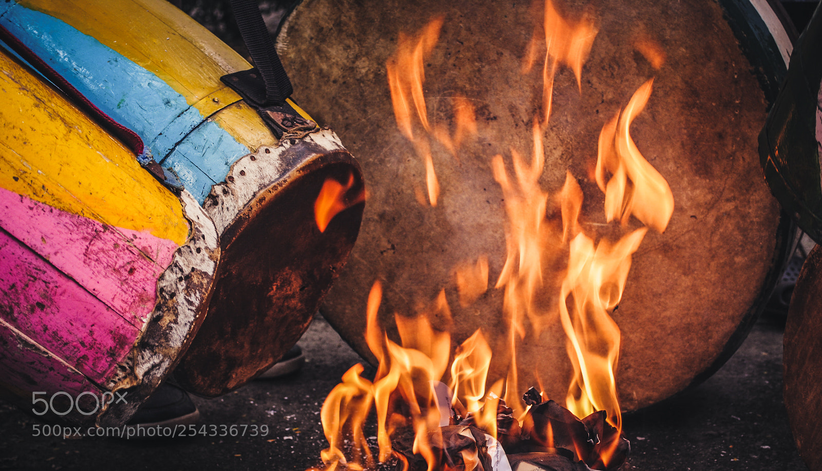 Nikon D3000 sample photo. Fire congo drums photography