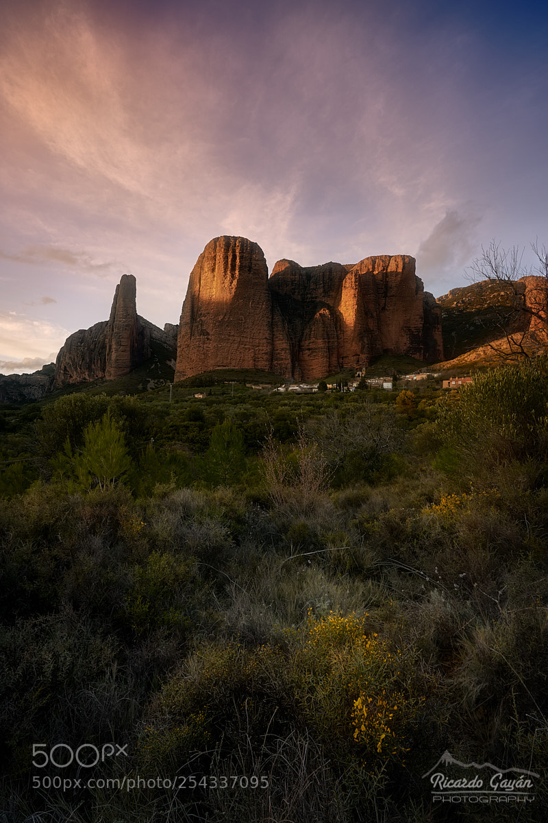 Sony a7R III sample photo. Sunset at riglos (huesca-spain) photography