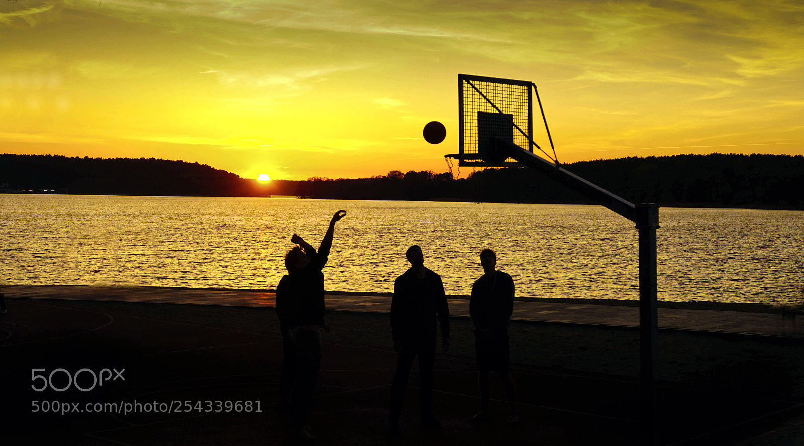 Sony a6000 sample photo. Sunset & basketball photography