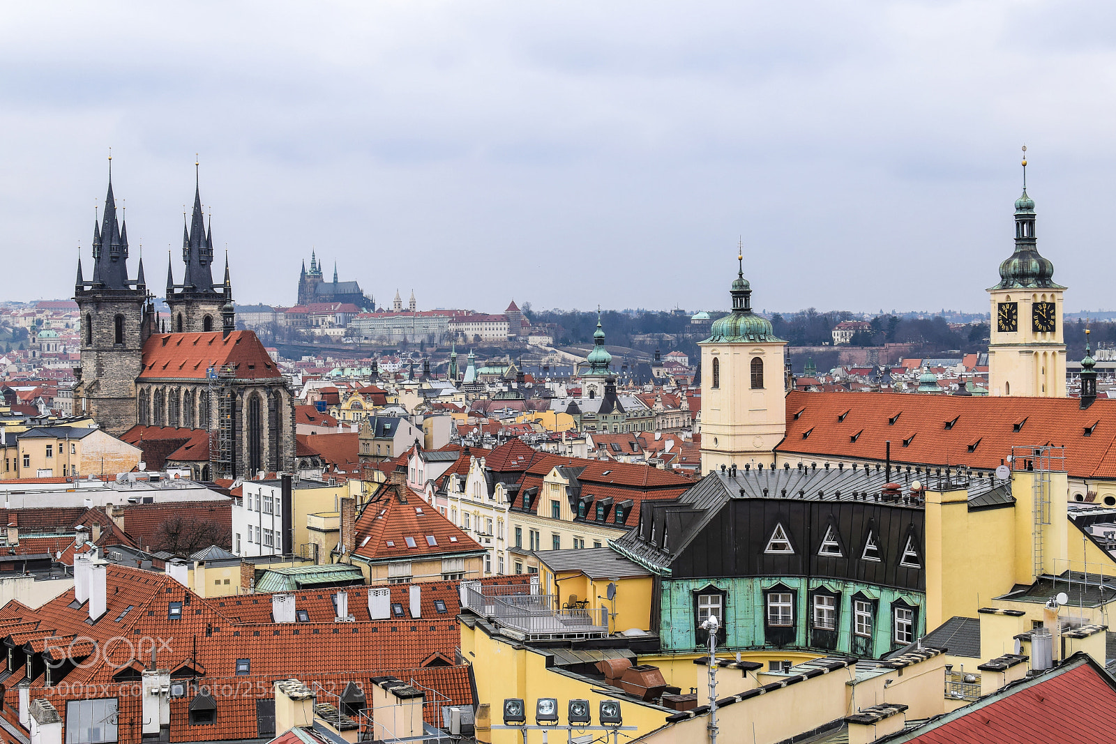 Nikon D3300 sample photo. Prague old town rooftops photography