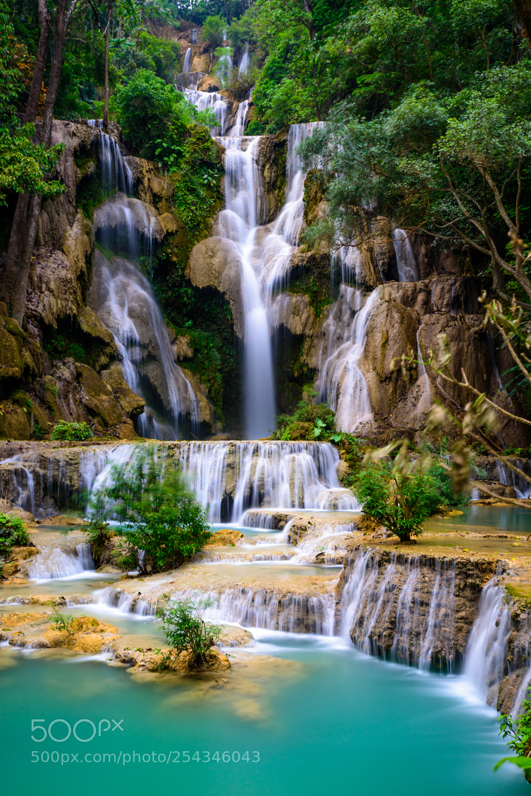 Nikon D810 sample photo. Kuang si waterfall photography