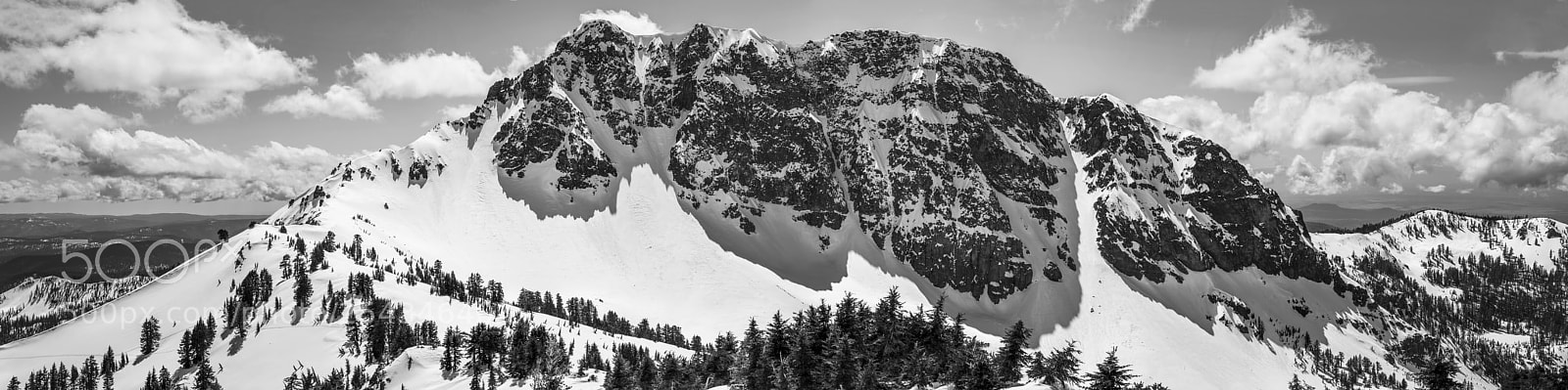 Nikon D850 sample photo. Panorama snowy mountains photography