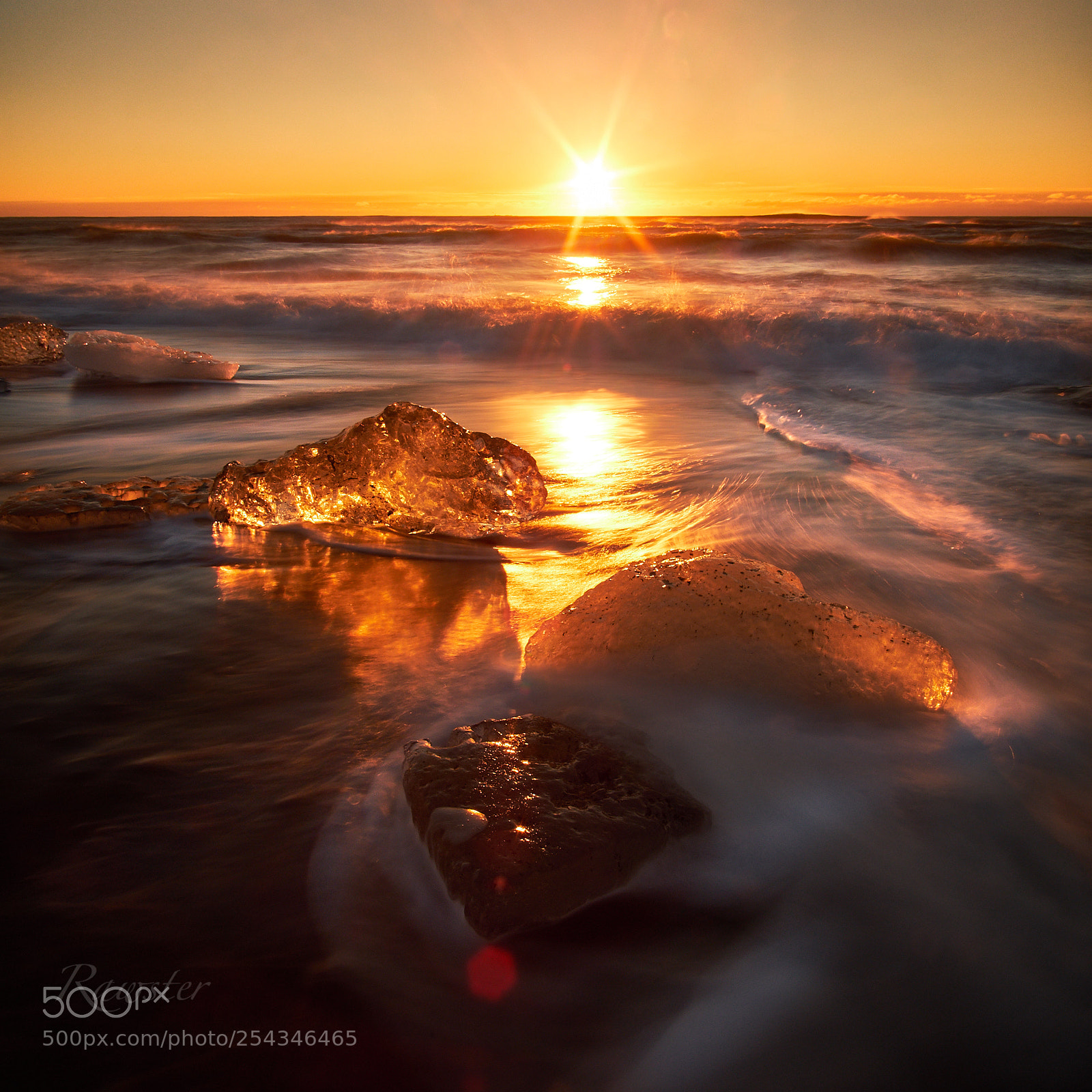 Fujifilm X-T2 sample photo. Ice triangle in sunrise photography