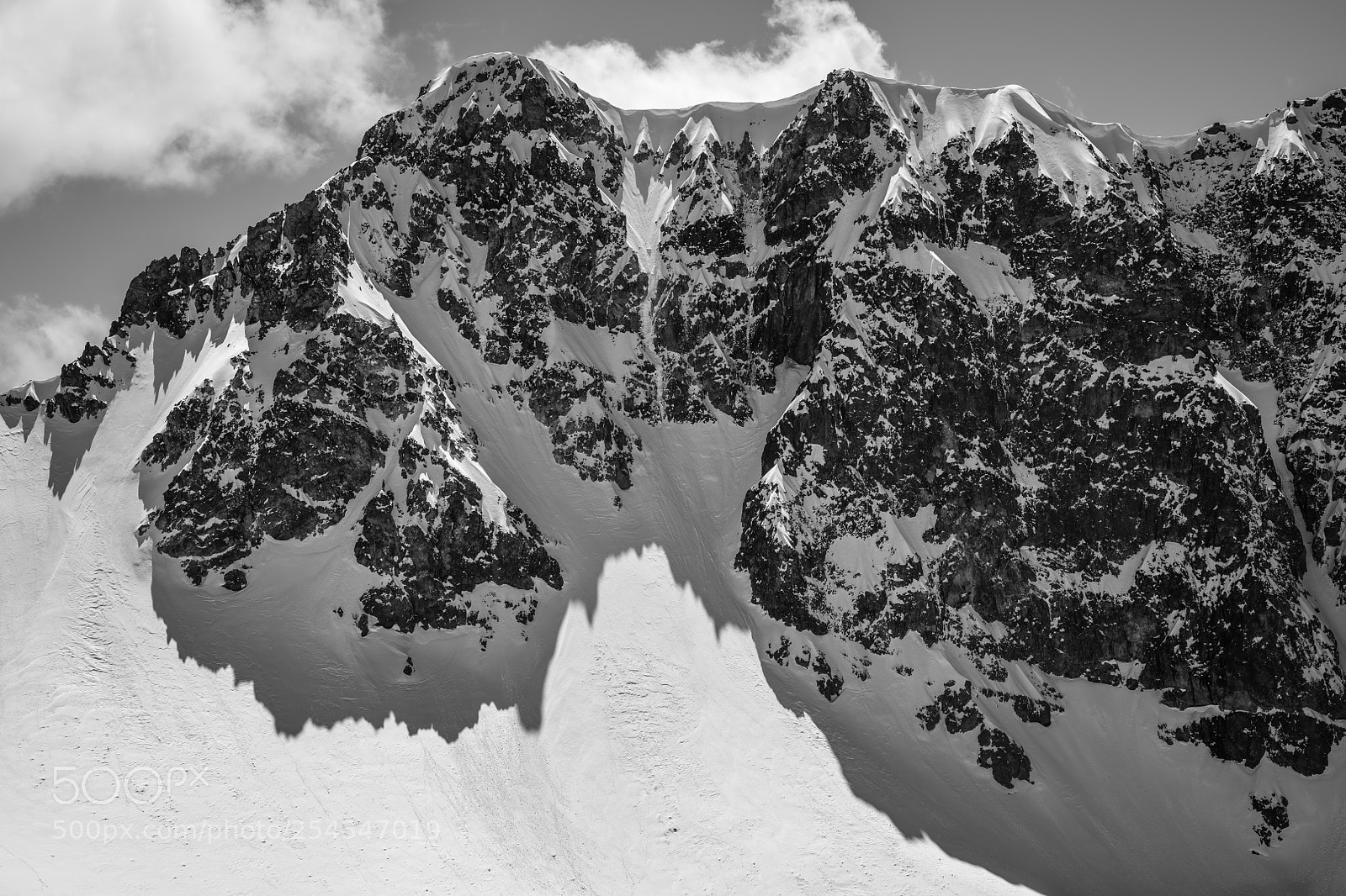 Nikon D850 sample photo. Snowy mountains and chutes photography
