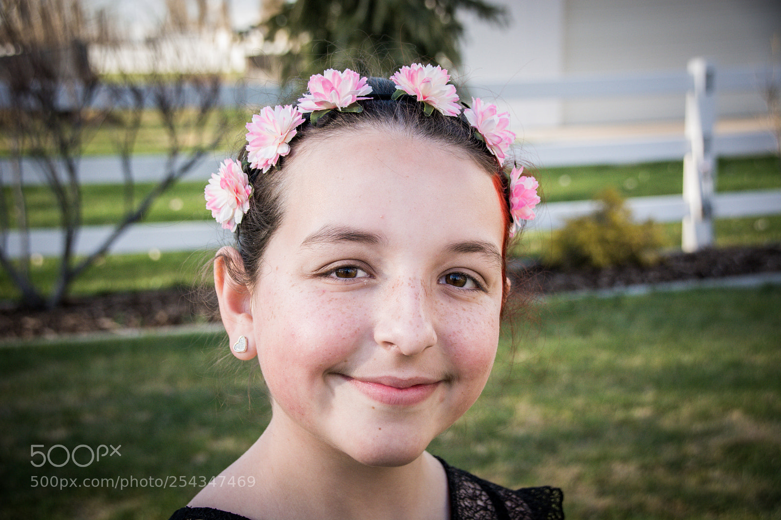 Nikon D7100 sample photo. Alcey with flower headband photography