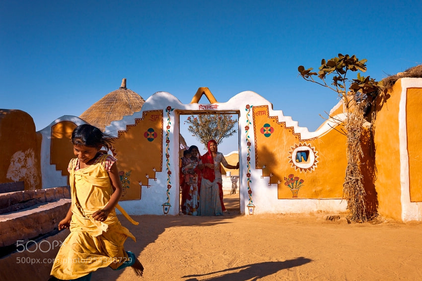 Canon EOS 5D Mark II sample photo. Doorstep. thar desert india photography
