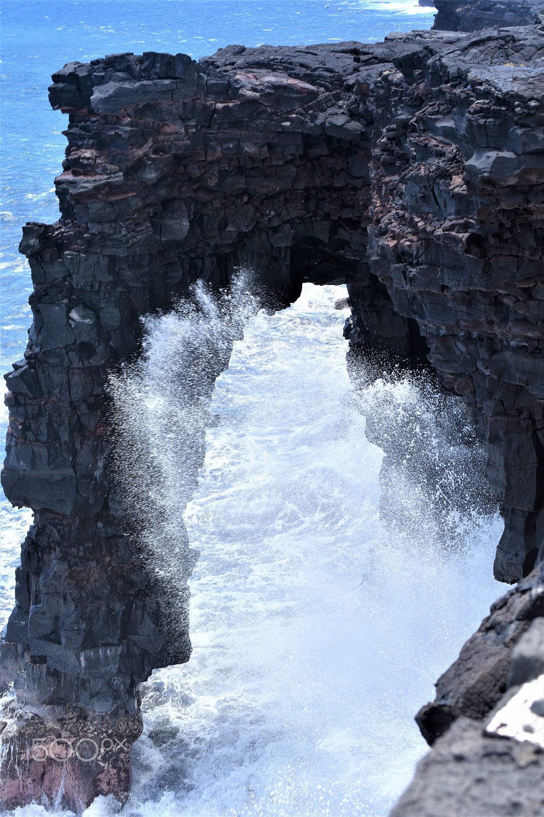Nikon D5500 sample photo. Waves at the hawaii sea arch photography