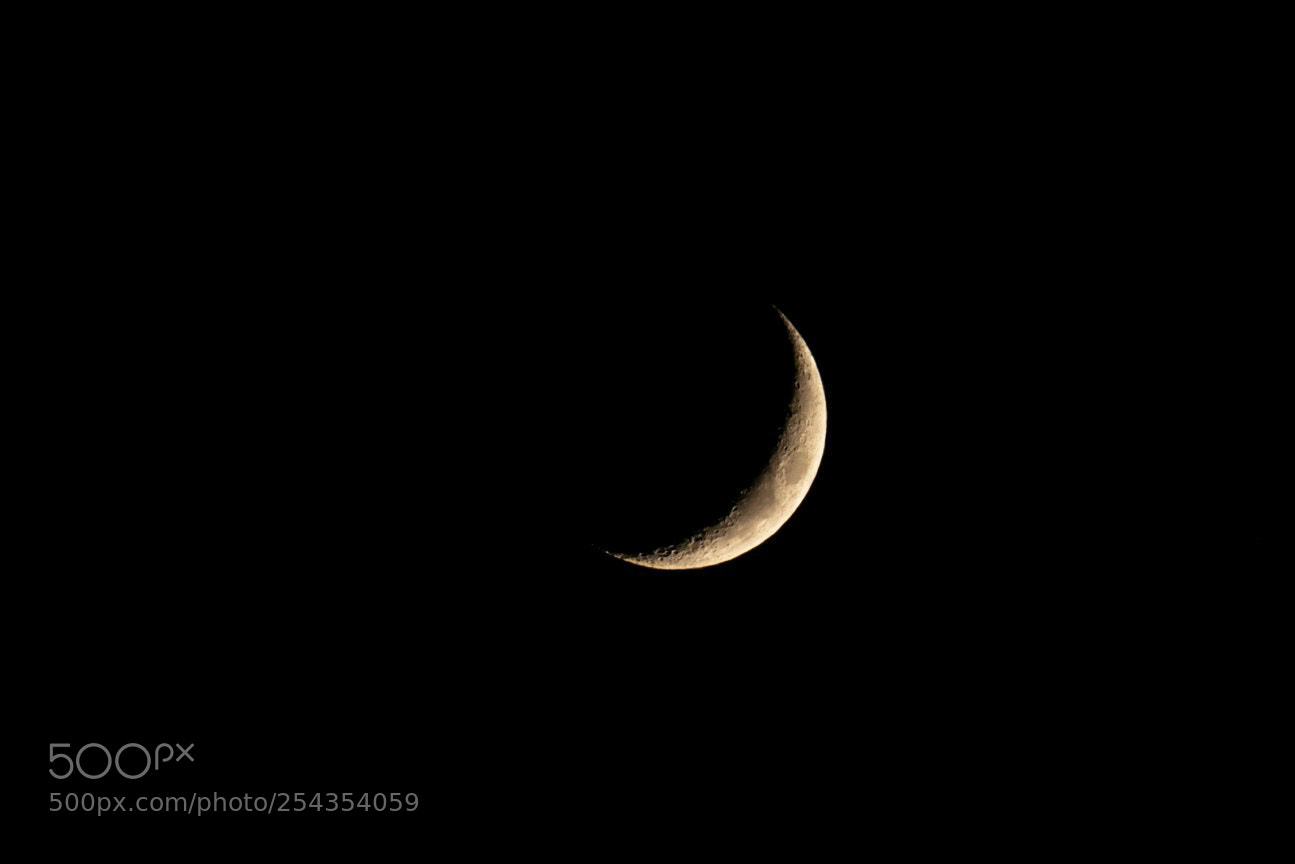 Nikon D3300 sample photo. Waxing crescent photography