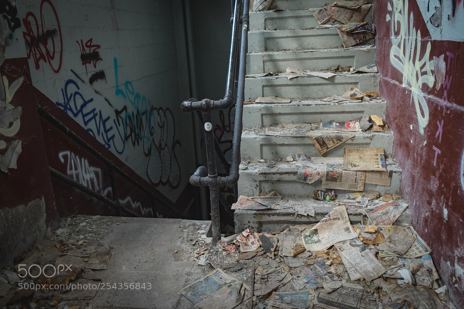 Fujifilm X-T1 sample photo. Papered steps photography