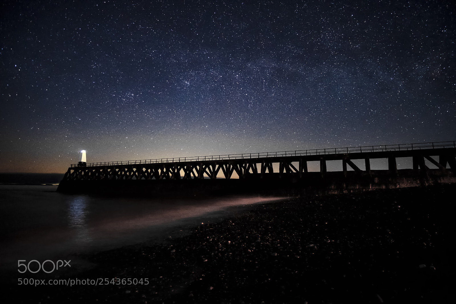 Fujifilm X-T1 sample photo. Pier and milky way photography