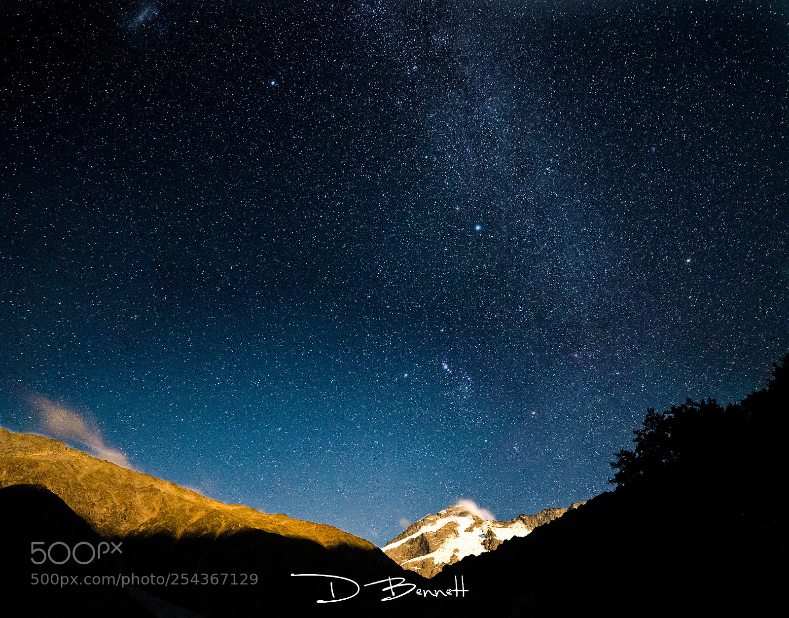Nikon D610 sample photo. Mt cook moonrise photography