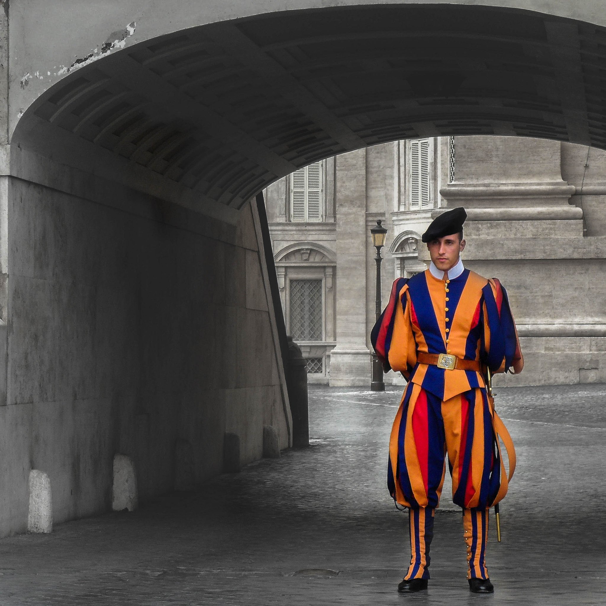 Samsung PL150 / VLUU PL150 /  TL210 /  PL151 sample photo. Vatican city guard photography