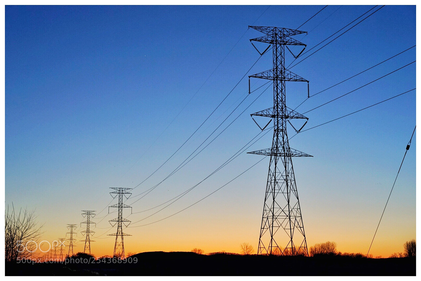 Sony a7 II sample photo. Power line photography