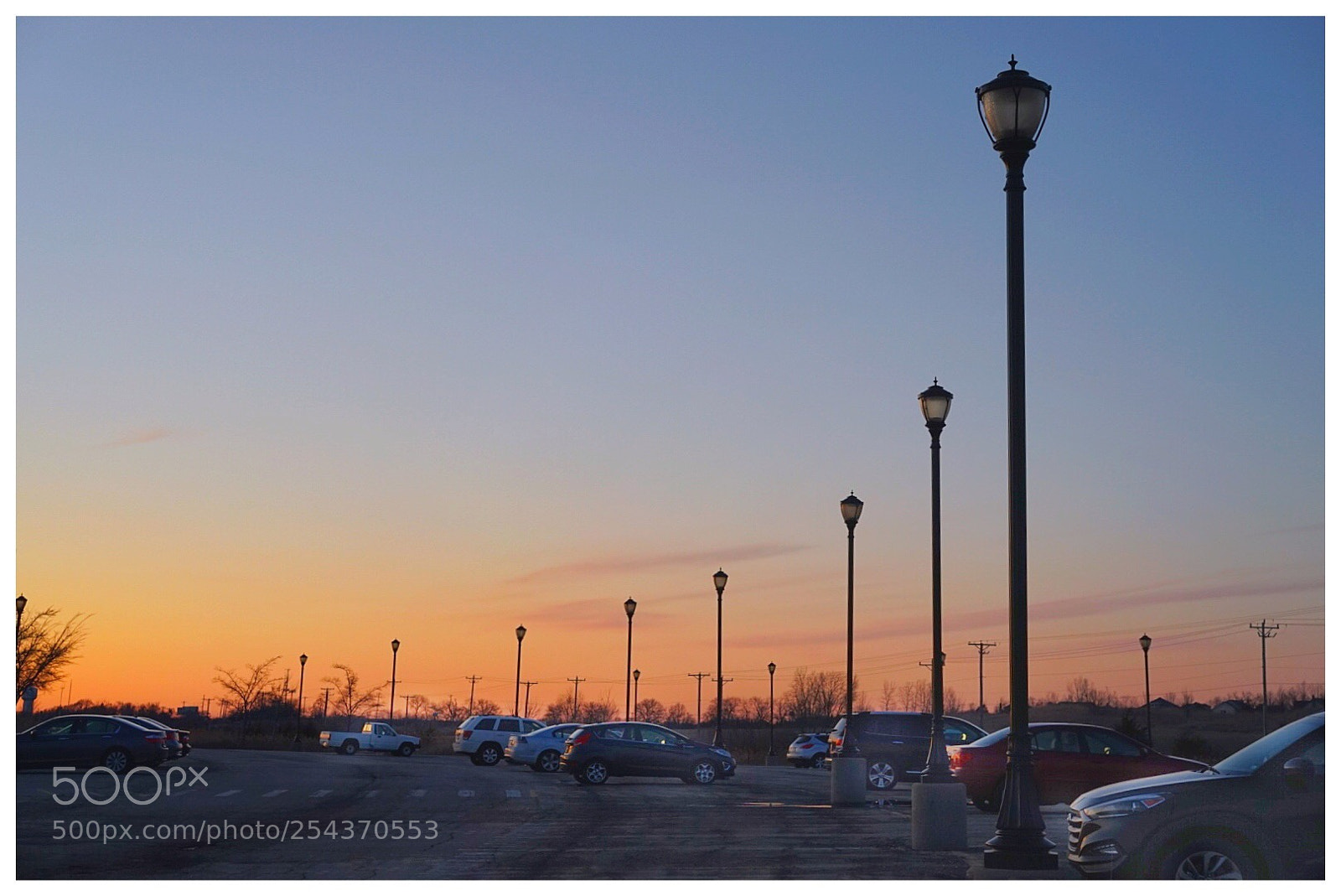Sony a7 II sample photo. Sunset parking lot photography