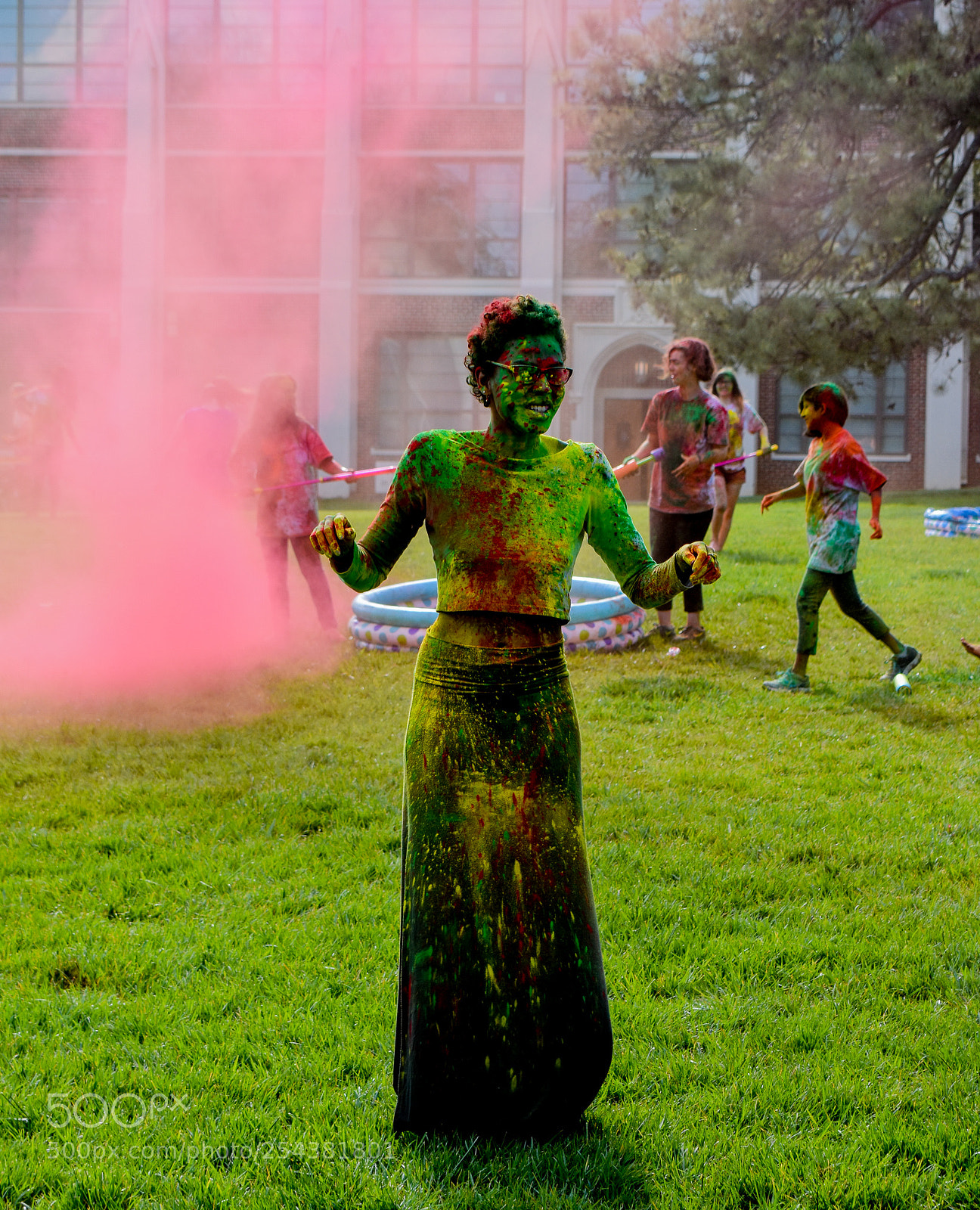 Nikon D3400 sample photo. Holi colors photography