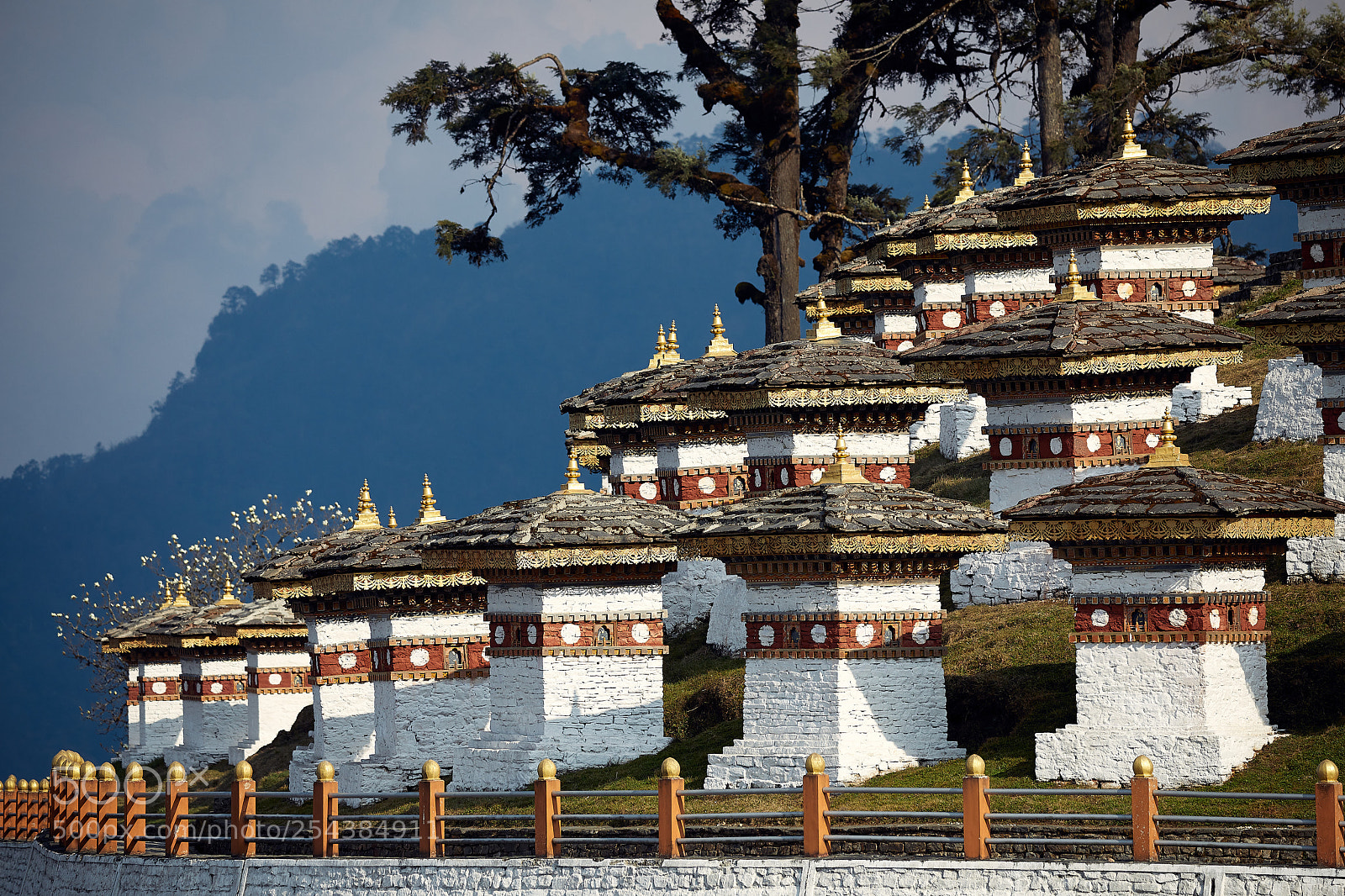 Canon EOS 5D Mark IV sample photo. Bhutan chortens at dochula photography