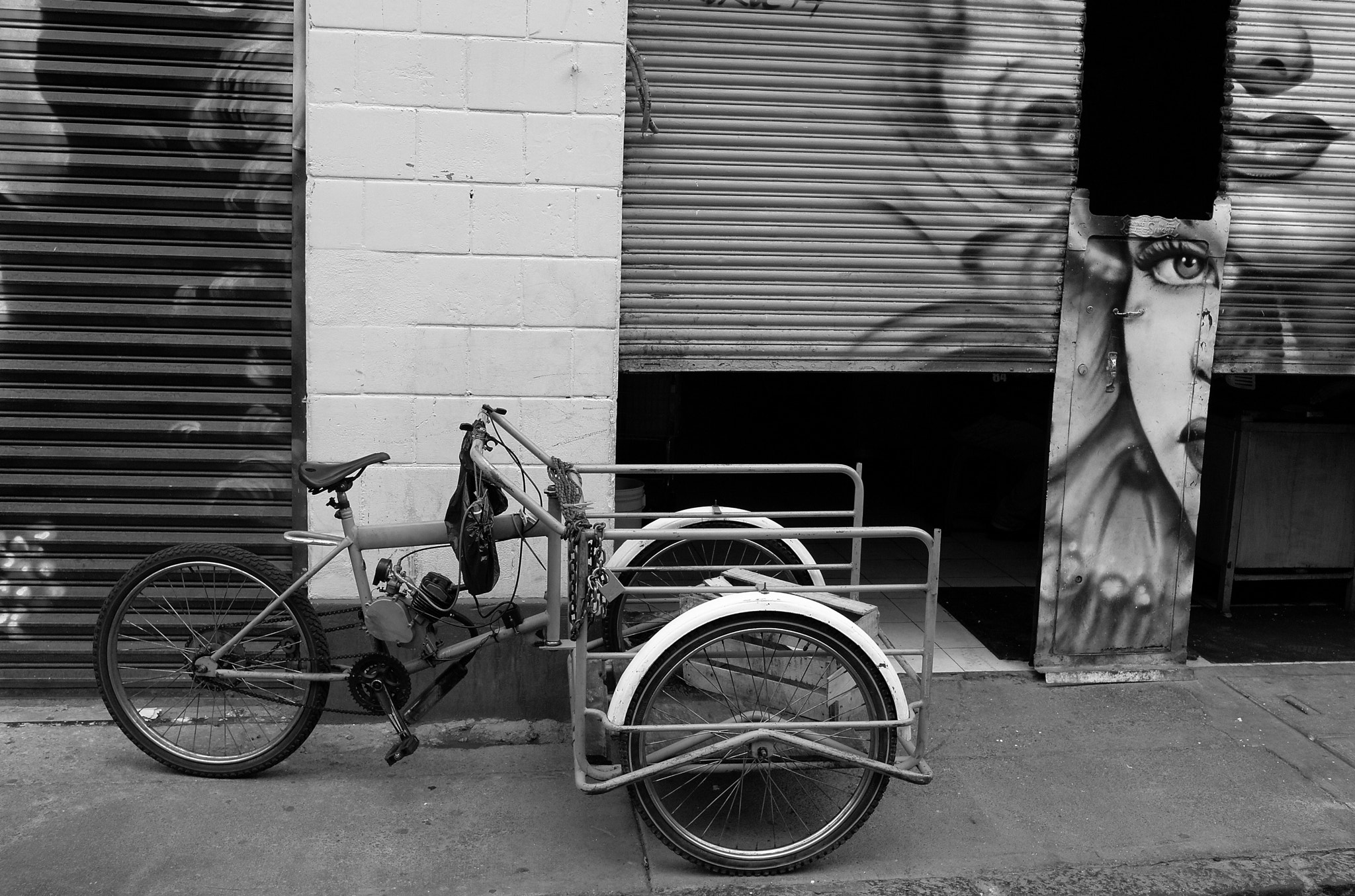 Leica X2 sample photo. Tricycle and woman photography
