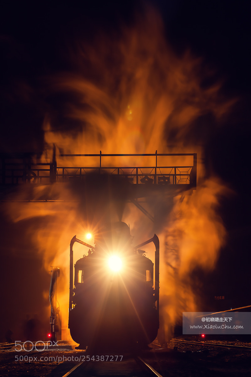 Canon EOS 5D Mark II sample photo. Steam locomotive in china photography