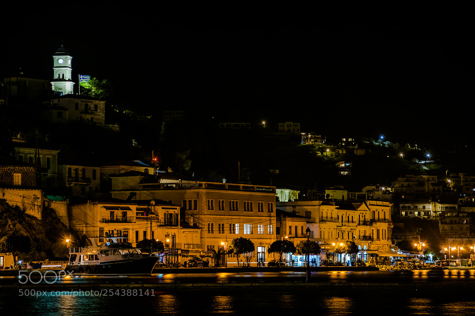 Nikon D3300 sample photo. Poros island by night photography