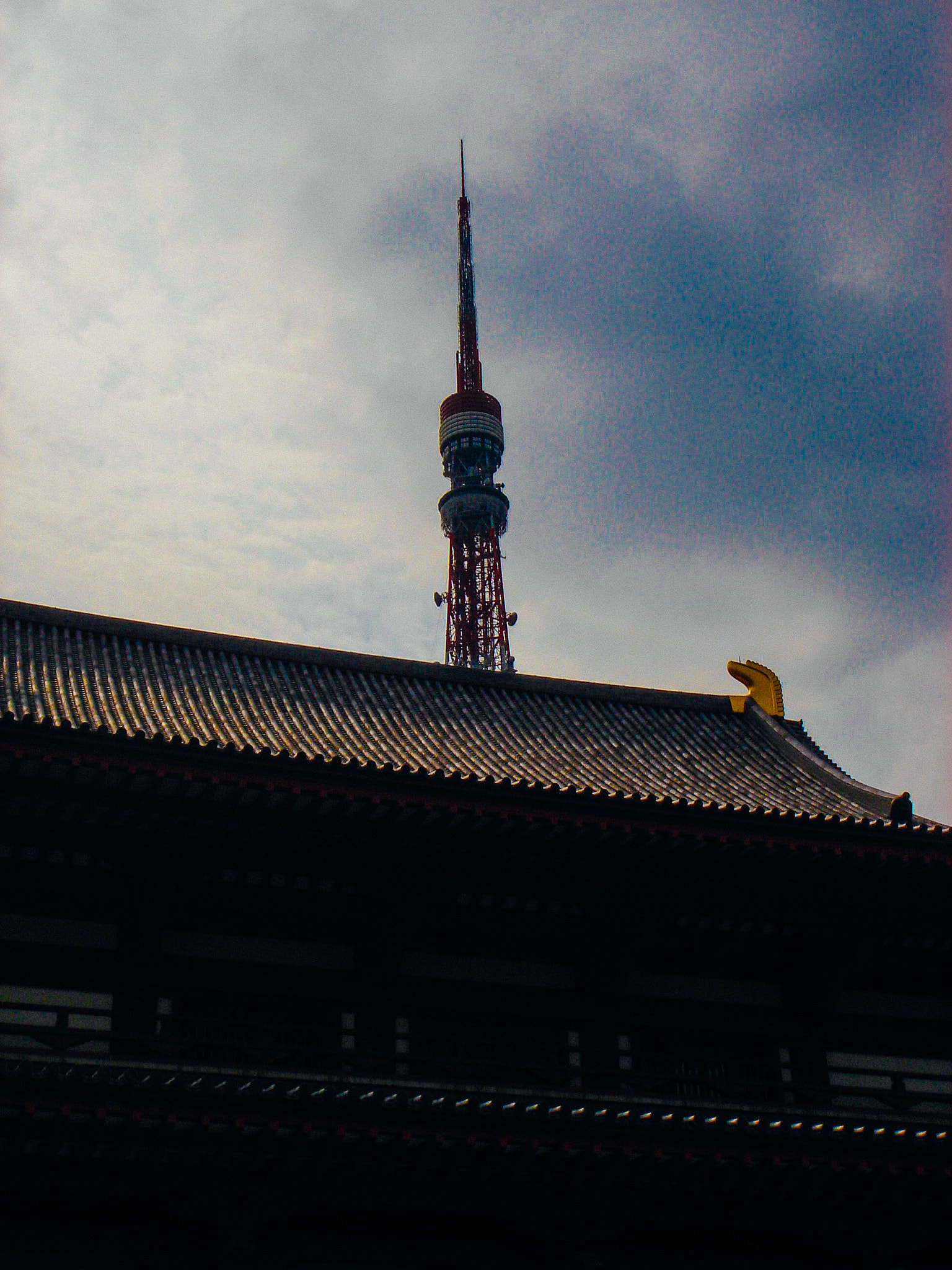 Sony DSC-M1 sample photo. Tokyo tower photography