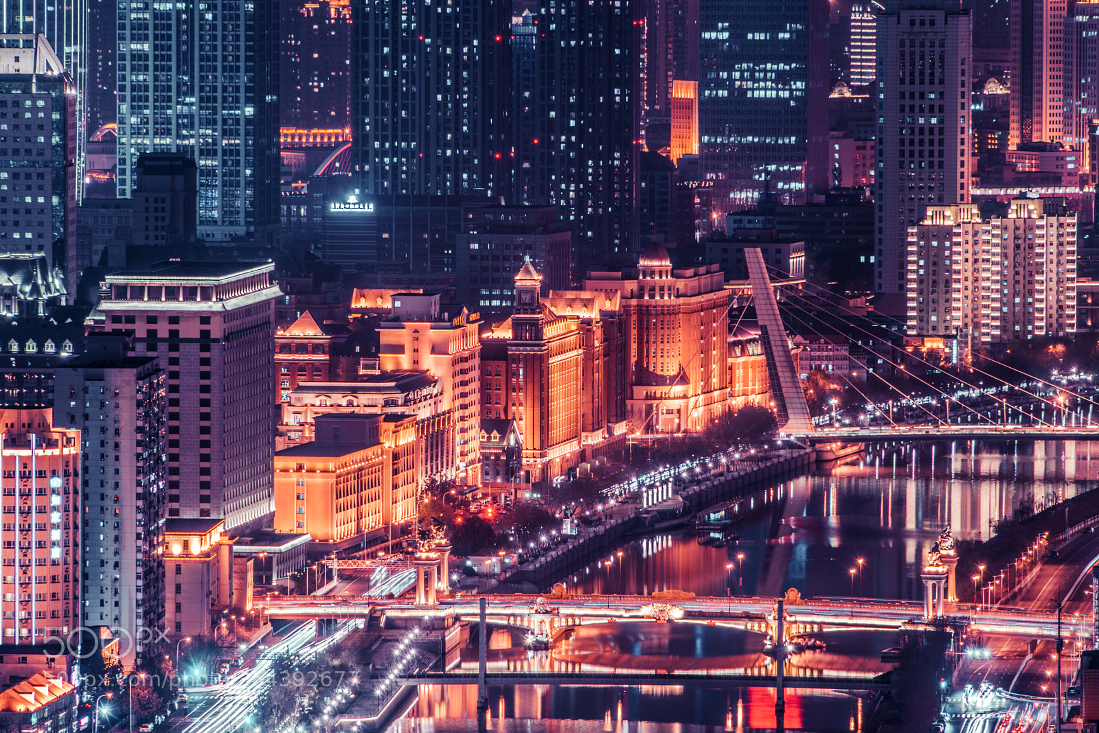Nikon D810 sample photo. 海河的夜景 photography
