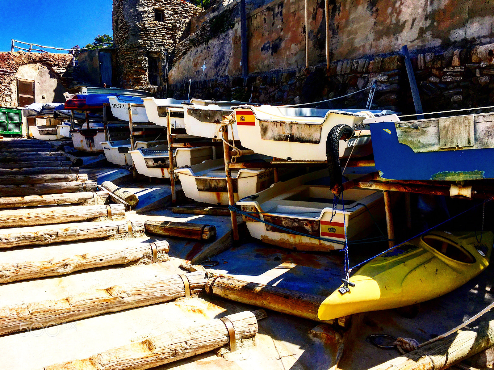 Apple iPhone 6s sample photo. Boat storage  photography